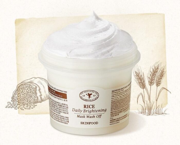 SKINFOOD Rice Daily Brightening Mask Wash Off 210g - EmpressKorea