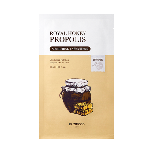 SKINFOOD Royal Honey Propolis Enrich Mask Sheet 30ml*10pcs - EmpressKorea