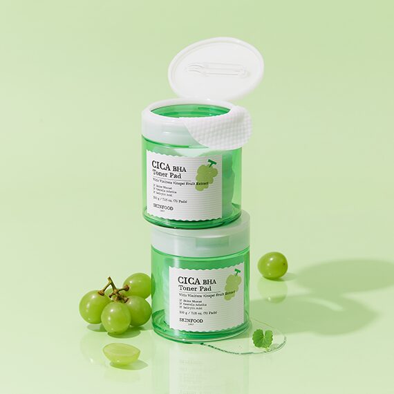 SKINFOOD Shine Muscat Cica BHA Toner Pad 70pcs 200g - EmpressKorea