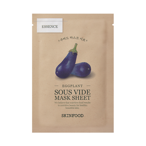 SKINFOOD Sous Vide Mask Sheet Eggplant [Hydrating & Soothing] 22g*10pcs - EmpressKorea