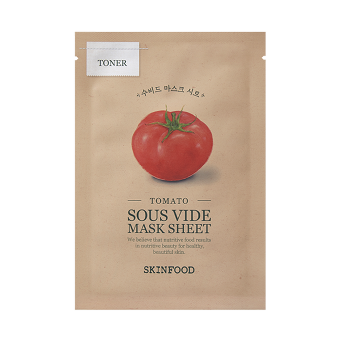 SKINFOOD Sous Vide Mask Sheet Tomato [Brightening] 18g*10pcs - EmpressKorea