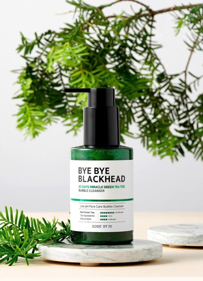 SOME BY MI Bye Bye Blackhead 30 Days Miracle Green Tea Tox Bubble Cleanser 120g - EmpressKorea
