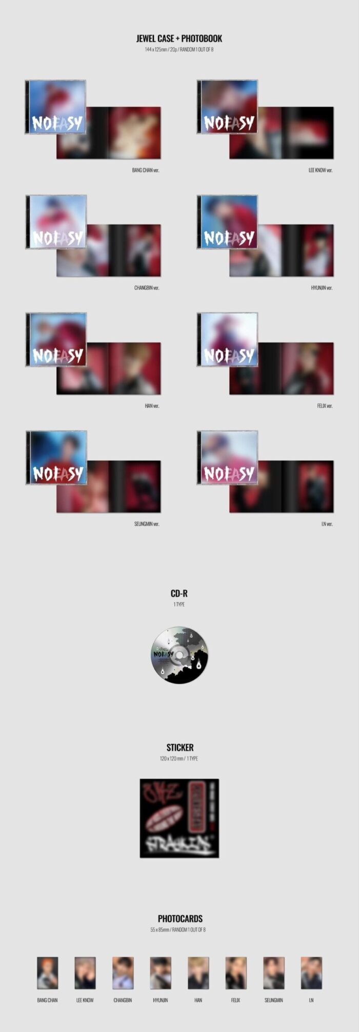 STRAY KIDS - 2nd Album: NOEASY (Jewel Case Ver.) - EmpressKorea