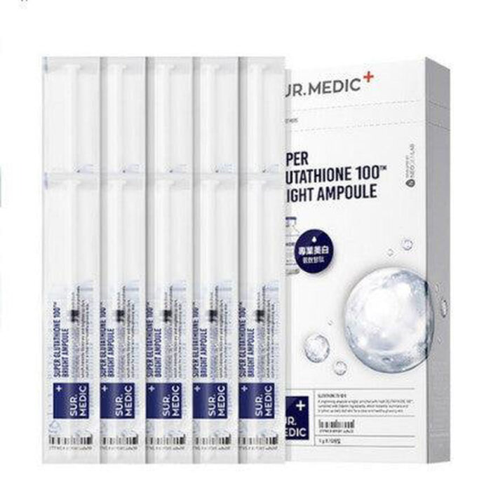 SUR.MEDIC PLUS Super Glutathione 100TM Brightening Ampoule 1ml*10pcs - EmpressKorea