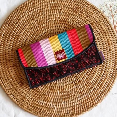 Saekdong Silk Quilted Long Wallet 5colors - EmpressKorea