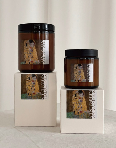 Scent Garden Klimt Famous Painting Container Candle 100g 200g - EmpressKorea