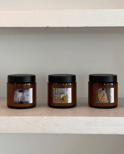 Scent Garden Klimt Famous Painting Container Candle 100g 200g - EmpressKorea