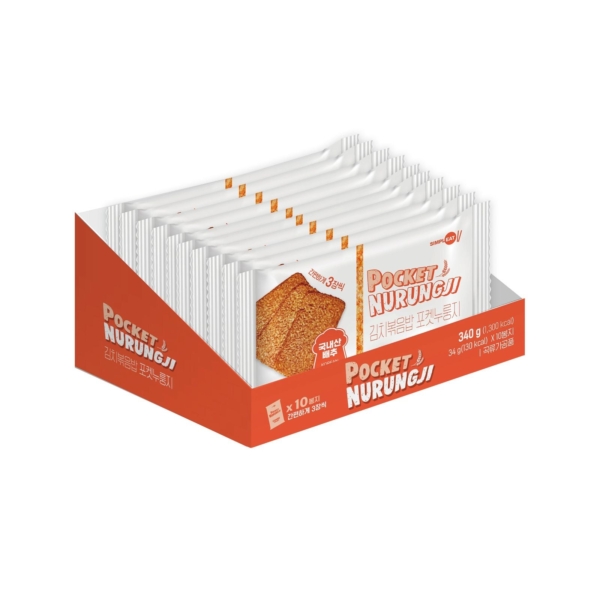 Simpleat Kimchi Fried Rice Pocket Nurungji(crispy rice), 34g, 10 pieces - EmpressKorea