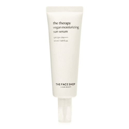 THE FACE SHOP The Therapy Vegan Moisturizing Sun Serum SPF 50+ PA++++ 50ml - EmpressKorea