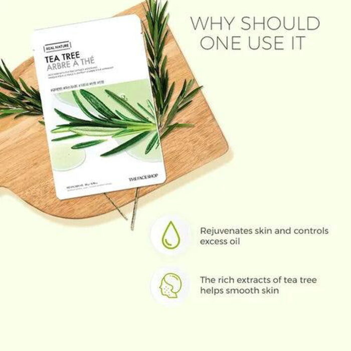 THE FACE SHOP The face shop real nature tea tree mask  20g*10pcs - EmpressKorea