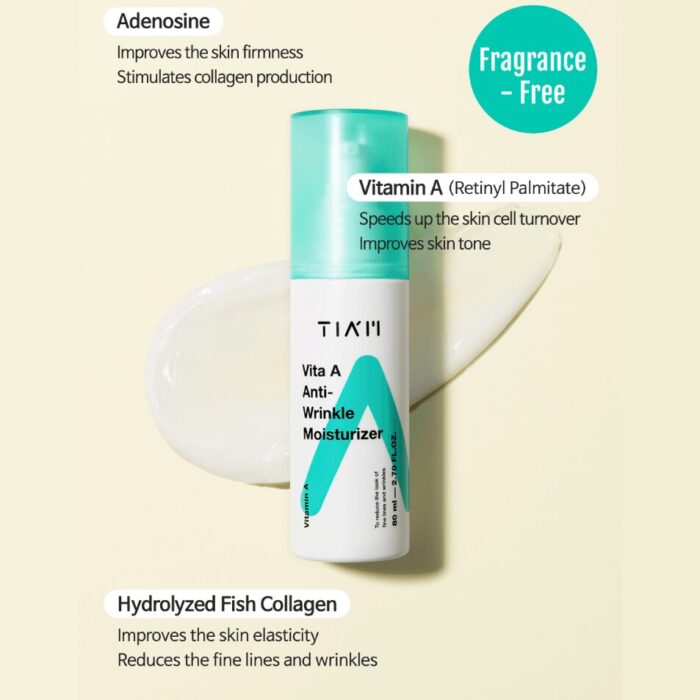 TIAM Vita A Anti-Wrinkle Moisturizer 80ml - EmpressKorea