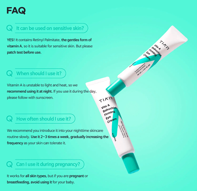 TIAM Vita A Bakuchiol Firming Eye Cream 30ml - EmpressKorea