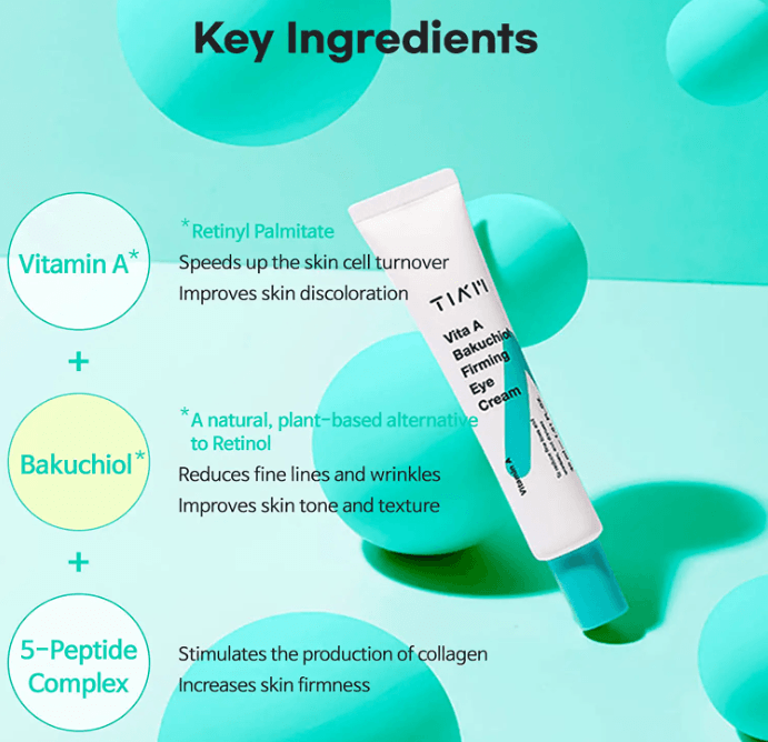 TIAM Vita A Bakuchiol Firming Eye Cream 30ml - EmpressKorea