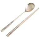 Table art king titanium spoon and chopsticks - EmpressKorea