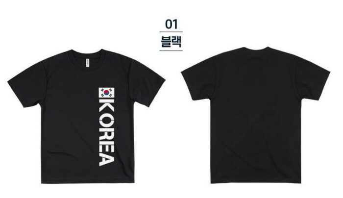 The Hyuk 2023 NEW Unisex Korea functional Coolon Short Sleeve T-Shirt 4 Types KOREA Collection [A] KOREA Patch Side Logo Coolon T-Shirt - EmpressKorea