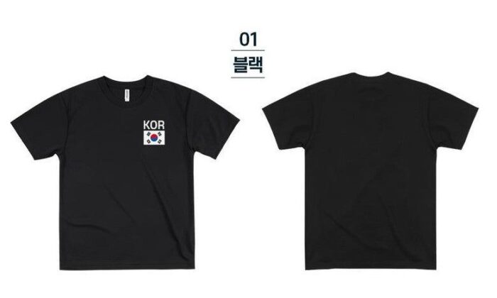 The Hyuk 2023 NEW Unisex Korea functional Coolon Short Sleeve T-Shirt 4 Types KOREA Collection [A] KOR Patch Coolon T-Shirt - EmpressKorea