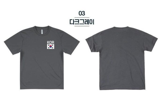 The Hyuk 2023 NEW Unisex Korea functional Coolon Short Sleeve T-Shirt 4 Types KOREA Collection [A] KOR Patch Coolon T-Shirt - EmpressKorea