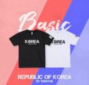 The Hyuk 2023 NEW Unisex Korea functional Coolon Short Sleeve T-Shirt 4 Types KOREA Collection [A] Korean Peninsula Lettering Coolon T-Shirt - EmpressKorea