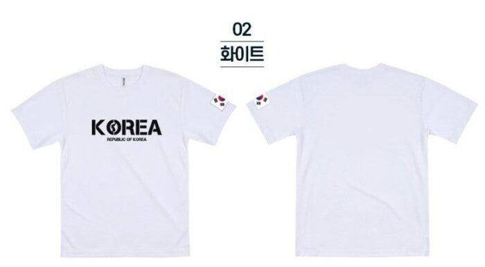 The Hyuk 2023 NEW Unisex Korea functional Coolon Short Sleeve T-Shirt 4 Types KOREA Collection [A] Korean Peninsula Lettering Coolon T-Shirt - EmpressKorea