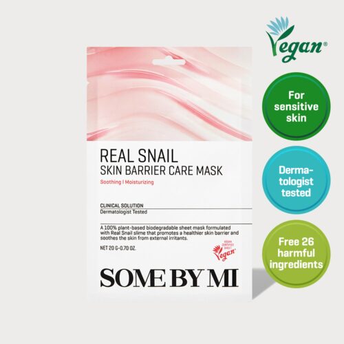 SOME BY MI Real Snail Skin Barrier Care Mask Sheet 20g*10pcs  - EmpressKorea