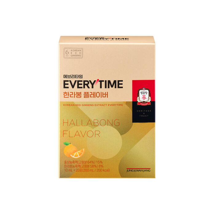 JUNG KWAN JANG EVERYTIME Hallabong Flavor Korean Red Ginseng Extract 10ml*20 Sticks