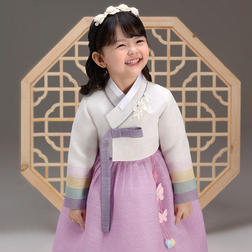 THEYE HANBOK Purple Seunghee Girl's Hanbok QT800