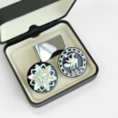 K-Heritage Mother-of-Pearl Ball Marker Money Clip Set