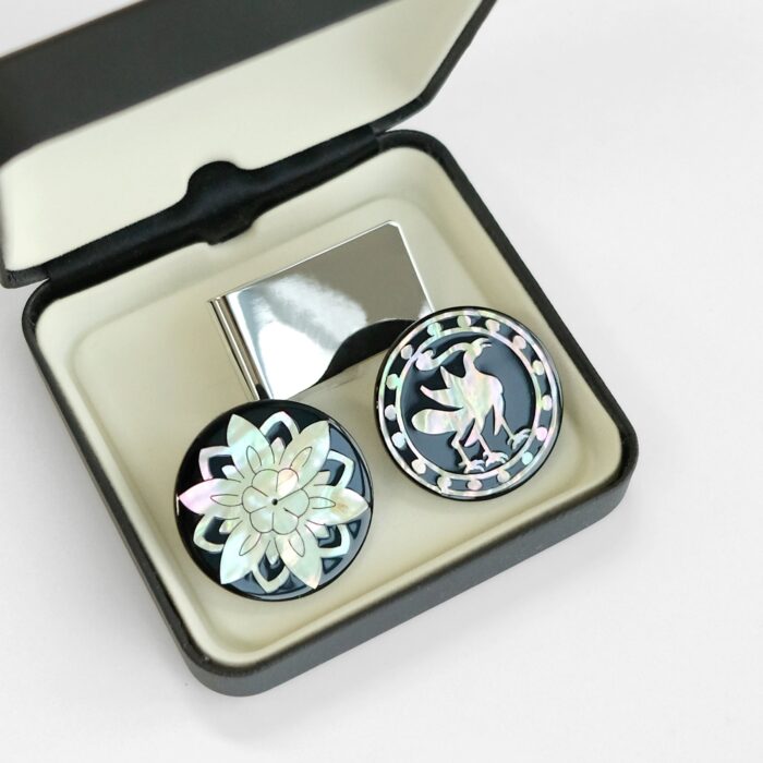 K-Heritage Mother-of-Pearl Ball Marker Money Clip Set - Image 6