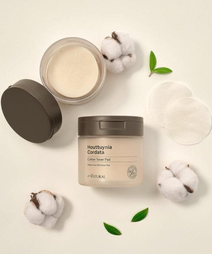 allNATURAL Houttuynia Cordata Cotton Toner Pad 140ml 80EA - EmpressKorea