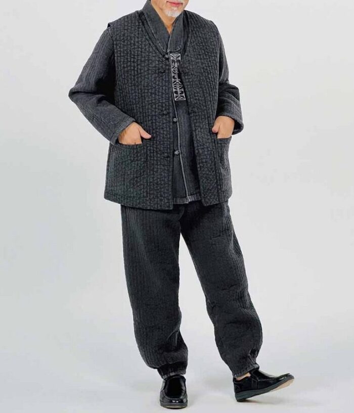Baekjebong Living Hanbok Quilted Top and Bottom and Quilted Vest Set - Image 2