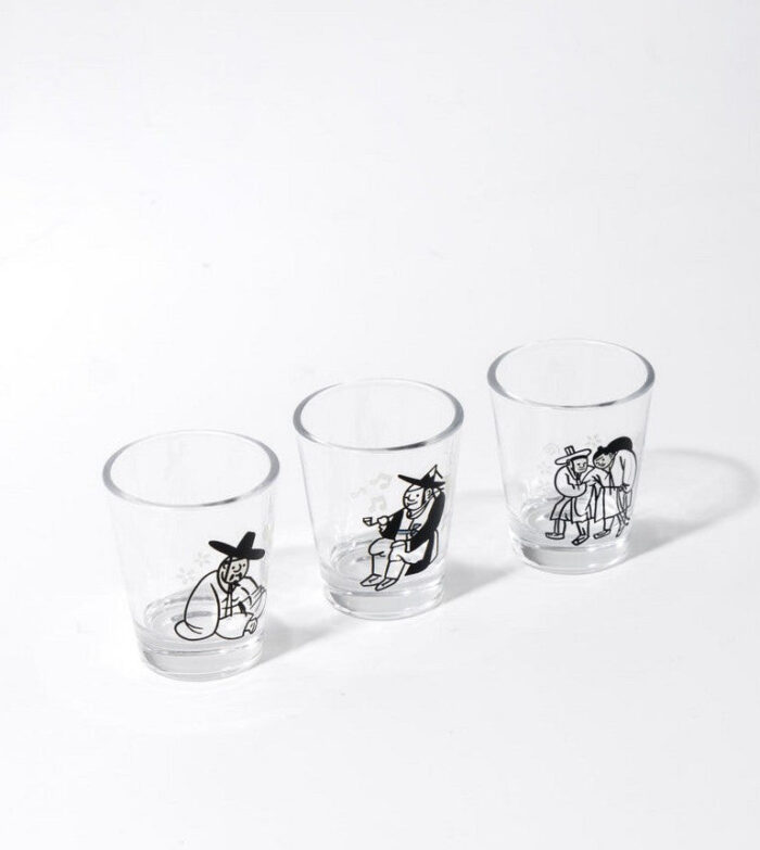 for.public Kim Hong-do Color-Changing Soju Glass Set (3P) - Image 2