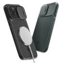 spigen iPhone 15 Pro Optik Armor MagFit - Abyss Green
