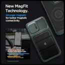 spigen iPhone 15 Pro Optik Armor MagFit - Abyss Green