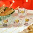 Kakao Friends Chunsik Mini-Hope Handle Soju Glass Set (4 pieces)