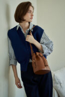 HERVE CLASSIC BUCKET BAG Tan