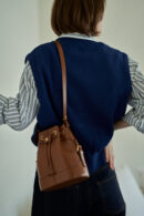 HERVE CLASSIC BUCKET BAG Tan
