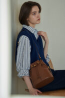 HERVE CLASSIC BUCKET BAG Tan