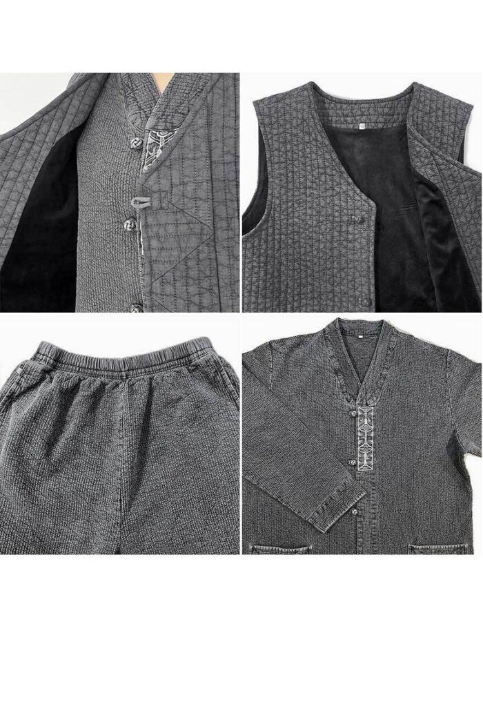 Baekjebong Hanbok Jacket+Pants+Vest - Image 13
