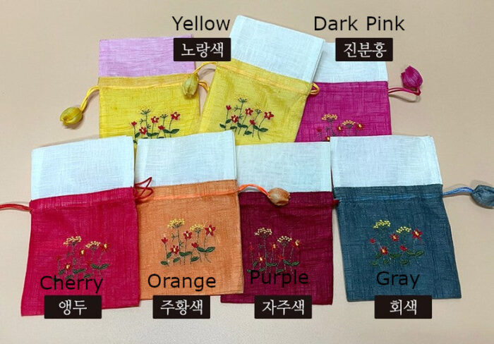 Hayul High-quality Ramie Kid's Lucky Bag Hanbok Accessories-Two Tone Embroidery - Image 3