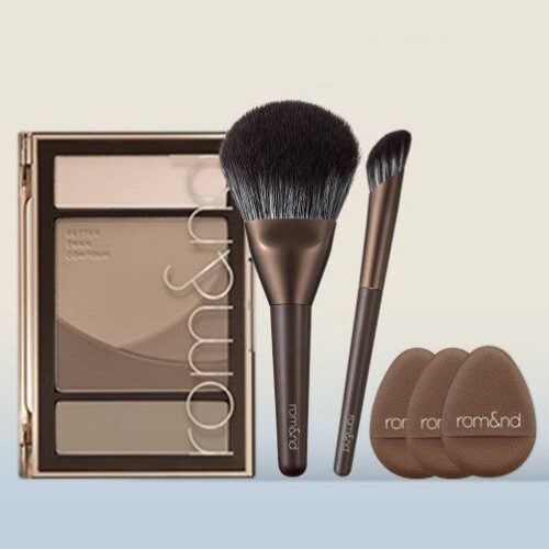 dasique Better Than Contour Brush 5-piece Set (Main Product 20.5g+2Types of Brushes+3Finger Puffs) - EmpressKorea