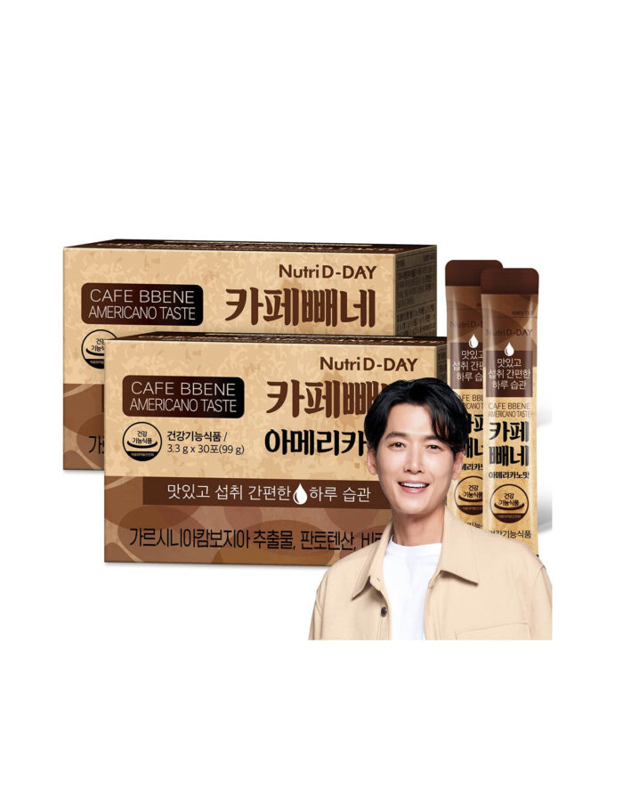 Nutri D-DAY CAFE BBENE Americano Taste 3.3g x 30 Sticks x 2 Boxes