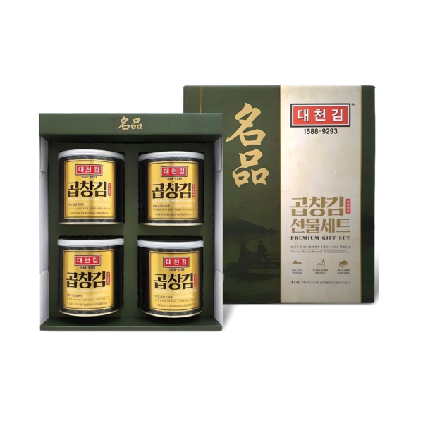 DaecheonKim Roseted Seasoned Seaweed 30g x 2cans, 4cans