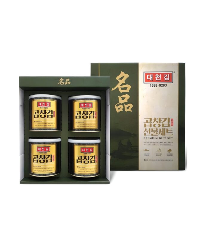 DaecheonKim Roseted Seasoned Seaweed 30g x 2cans, 4cans