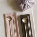 K-Heritage Bangjja Yugi Spoon&Chopstick for 2 + Quilted Spoon Holder