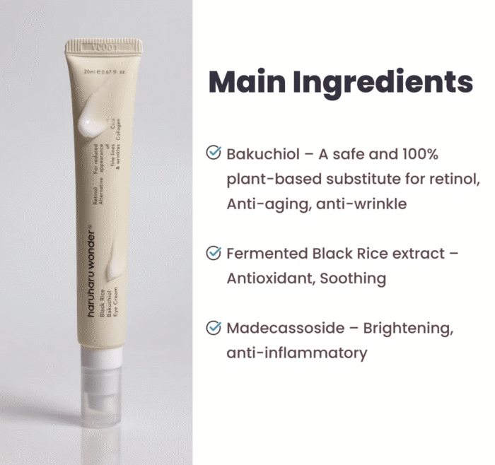 haruharu wonder Black Rice Bakuchiol Eye Cream 20ml - EmpressKorea