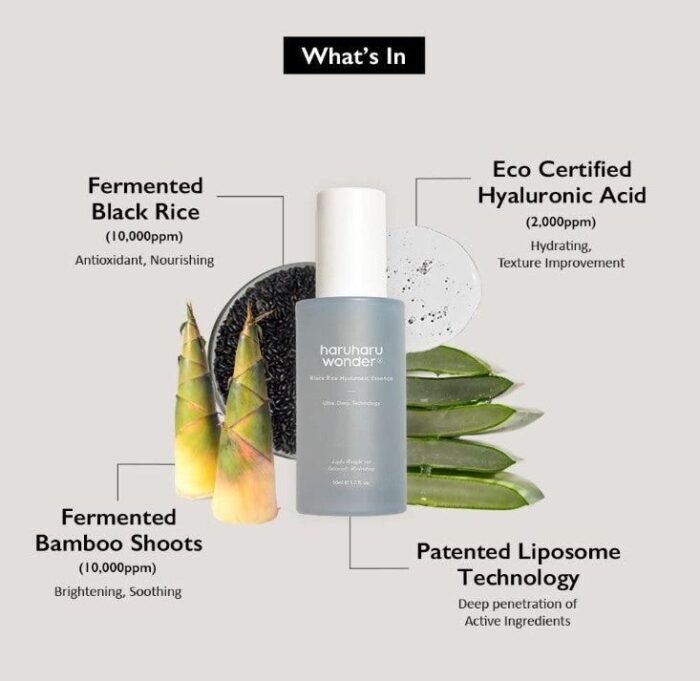 haruharu wonder Black Rice Hyaluronic Essence 50ml - EmpressKorea