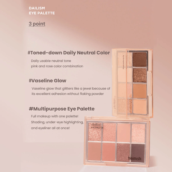 heimish Dailism Smudge Eye Palette (2 Colors) 14g - EmpressKorea