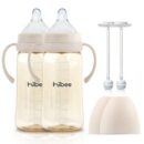hibee PPSU Eight Bent colic prevention bottle 270ml twin pack self-feeding set - EmpressKorea