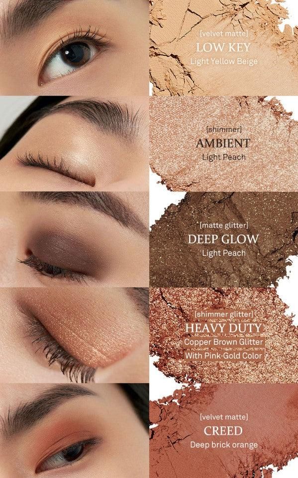 hince New Depth Eyeshadow Palette (6 Colors) - EmpressKorea