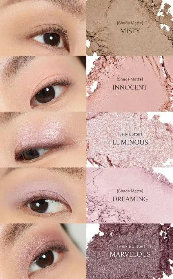hince New Depth Eyeshadow Palette (6 Colors) - EmpressKorea